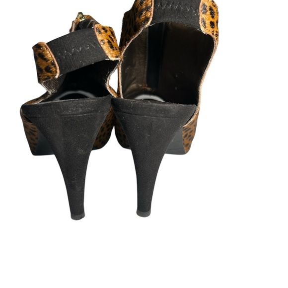 MODA Cheetah Print Peep Toe Heels Sz 10M - Picture 10 of 12